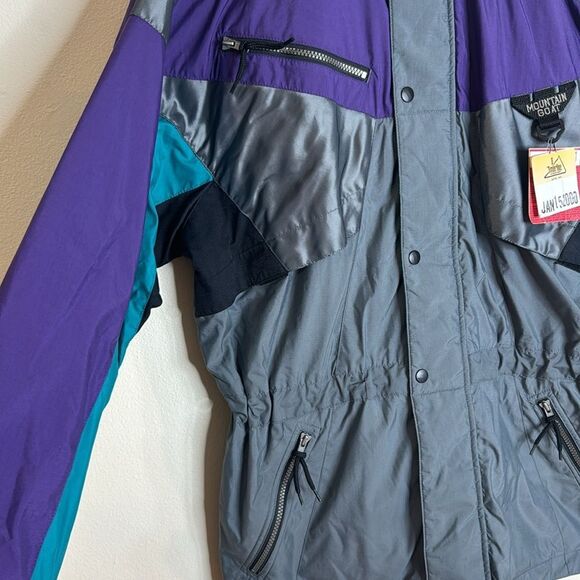 vtg mountain goat men’s multicolor lightweight nylon outerwear ski jacket M - Picture 4 of 14